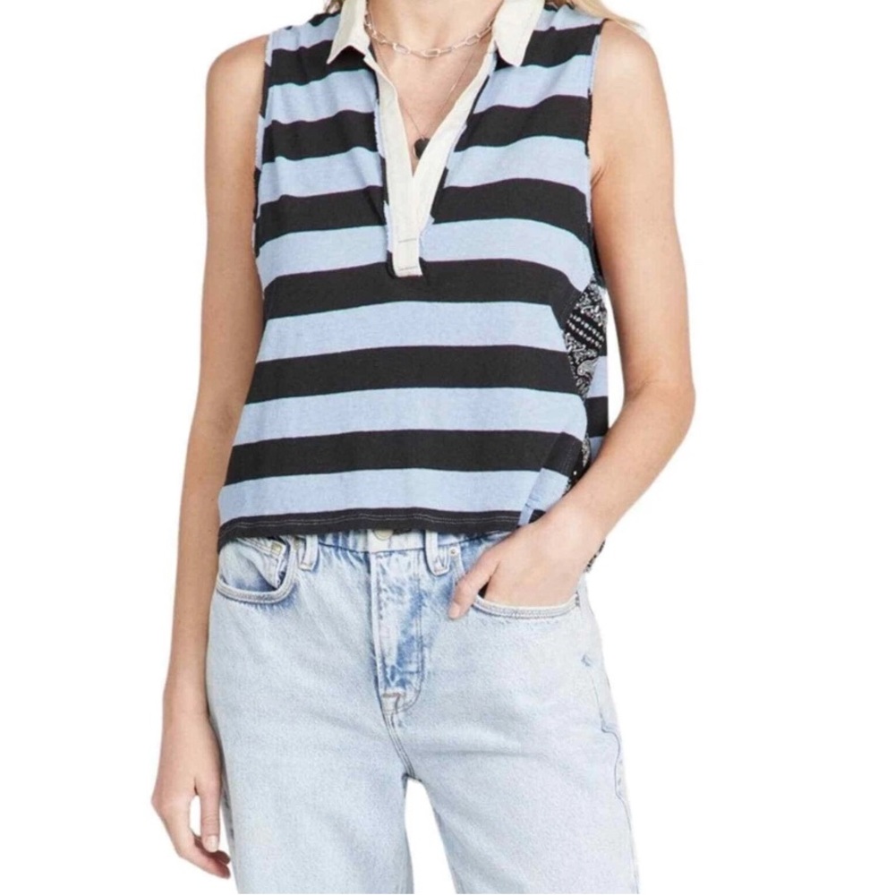 Free People Doing It Rugby Top